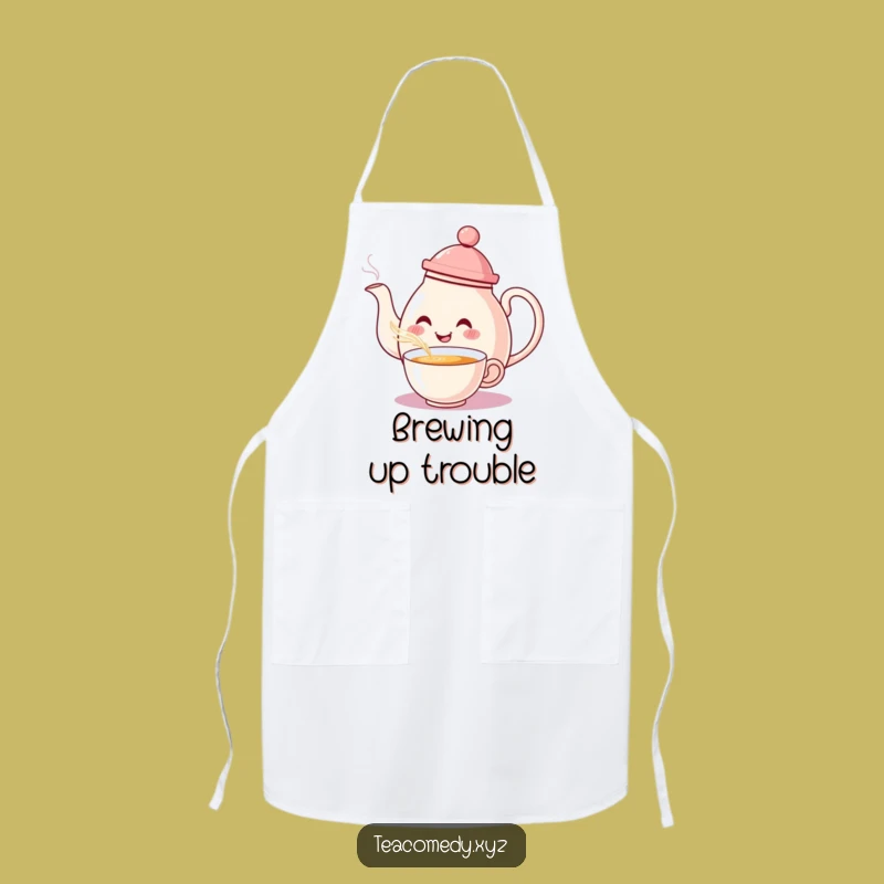 Funny Teapot Chef Apron: Hilarious Tea Party Cooking Gift