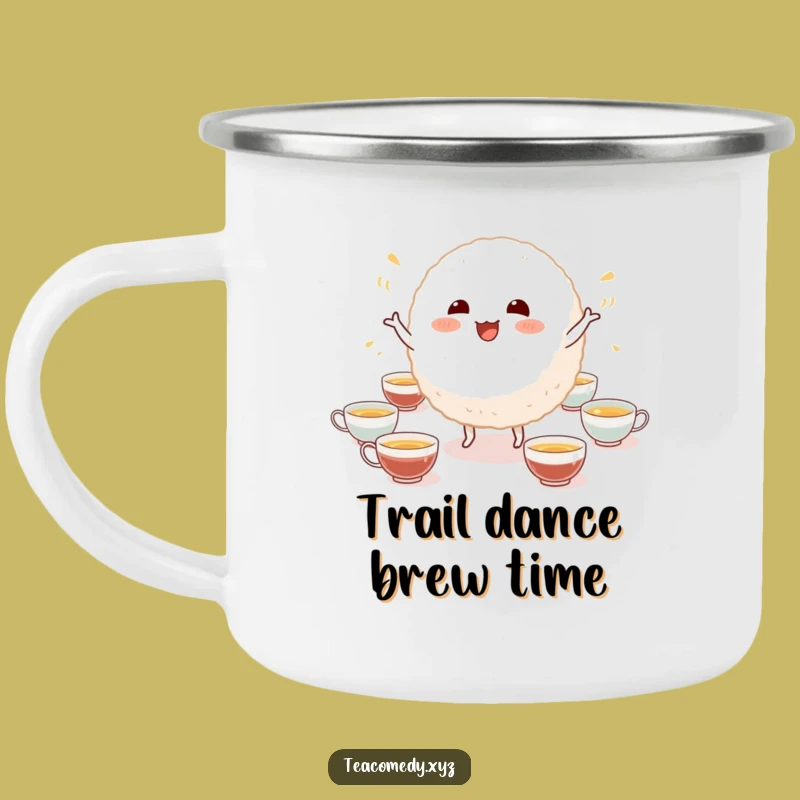 Funny Dancing Rice Ball Camping Mug: Adventure Fuelled by Laughter