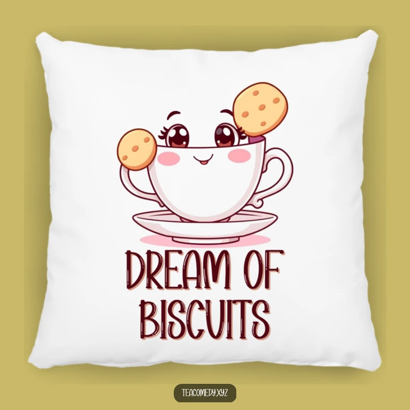 Funny Teacup Biscuit Balance Pillow: Cozy Charm, Hilarious Comfort Gift