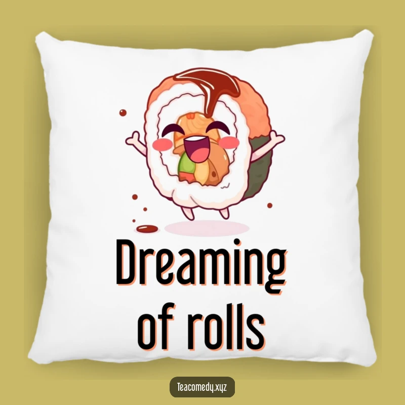 Cozy Sushi Spin Pillow: Comfort with a Giggling Twist