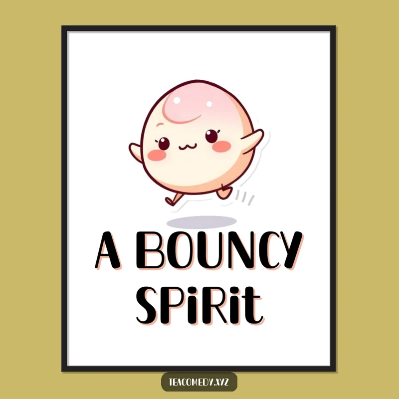 Funny Mochi Digital Art: Playful Bouncing Character for Instant Cheerful Decor