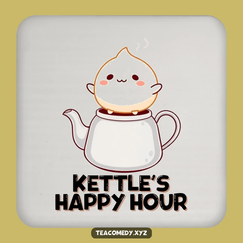 Funny Mochi Bounce Drink Coaster: Protect Surfaces with Cheer