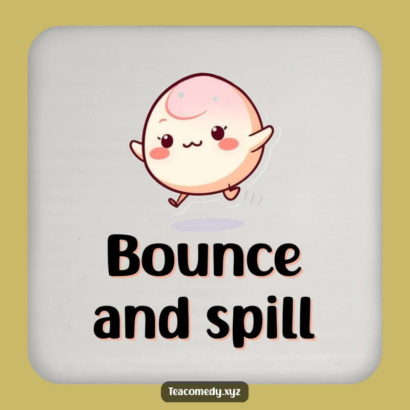 Funny Mochi Coaster Set: Playful Bouncing Character Protection for Your Surfaces