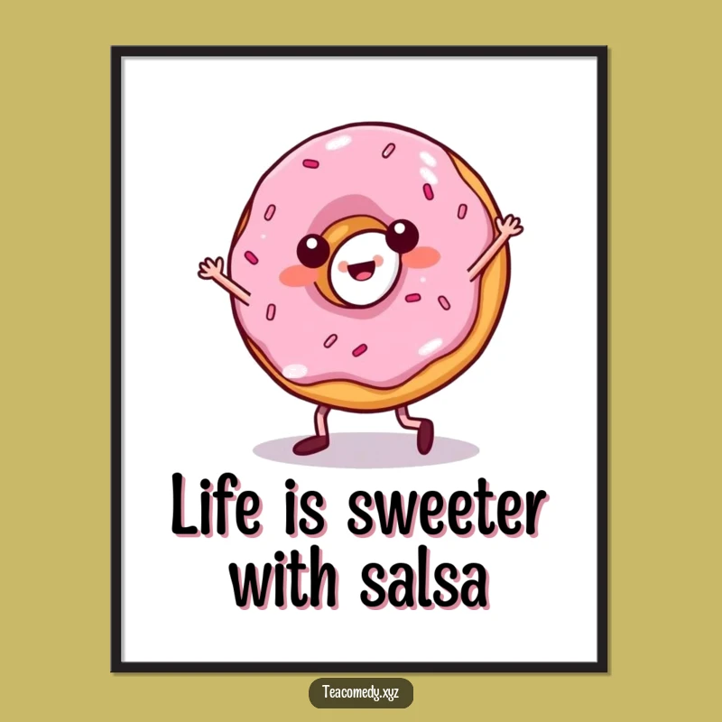 Free Printable Wall Art: Playful Donut Dancer - Hilarious Downloadable Art for Your Home!