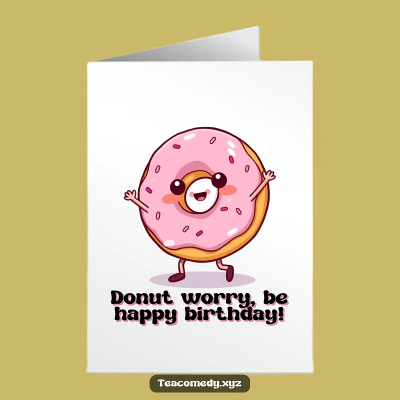 Free Printable Birthday Card: Funny Donut Salsa Dancer - Hilarious Downloadable Gift!