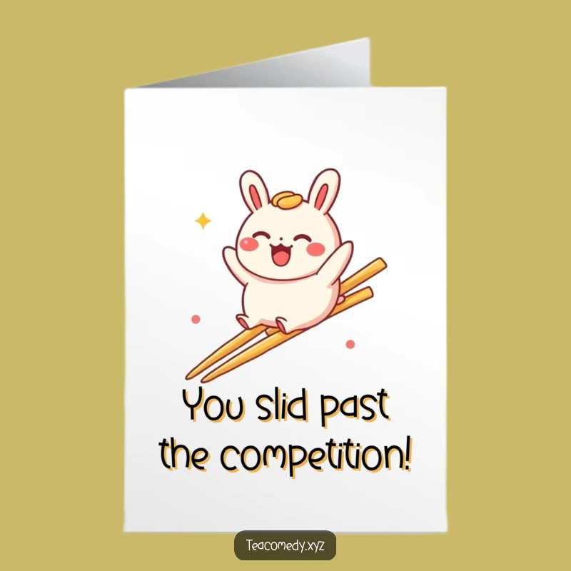 Free Printable Congrats Card: Bao Bun Rainbow Descent Downloadable