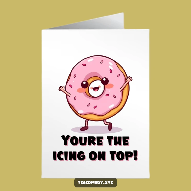 Free Printable Congrats Card: Dancing Donut - Celebrate with Funny Downloadable Joy!