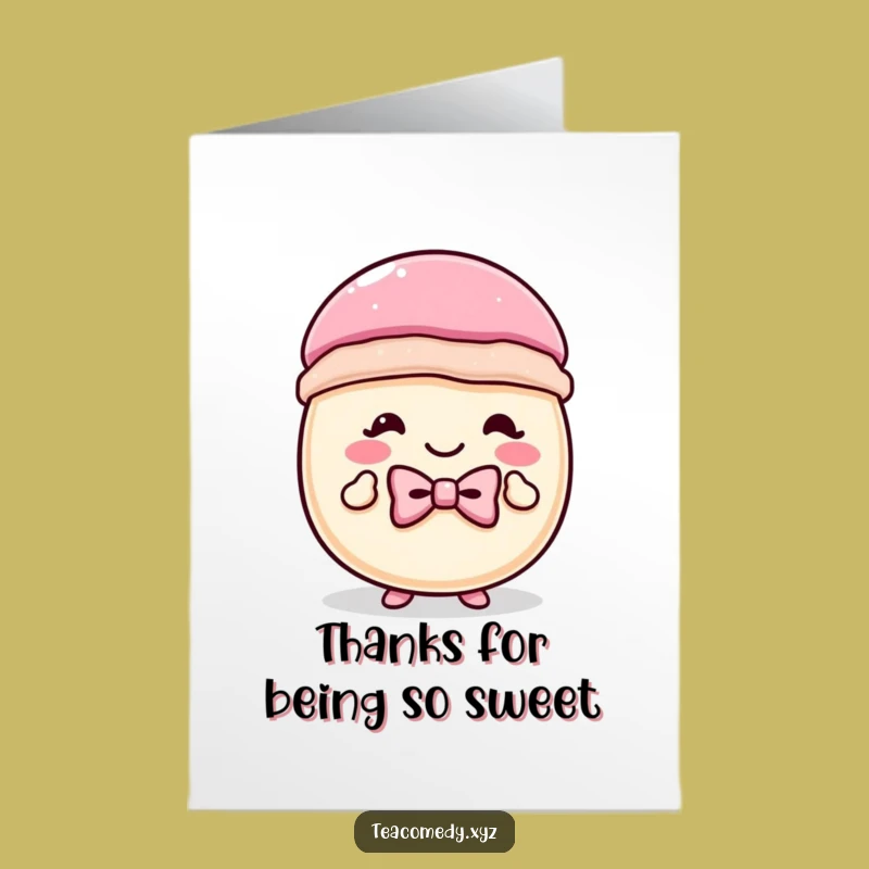 Free Printable Thank You Card: Dapper Macaron Says Thanks - Charming Downloadable Art!