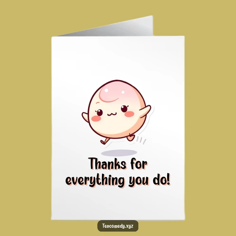 Free Printable Thank You Mochi Card: Bouncing Gratitude for a Funny Downloadable Gift