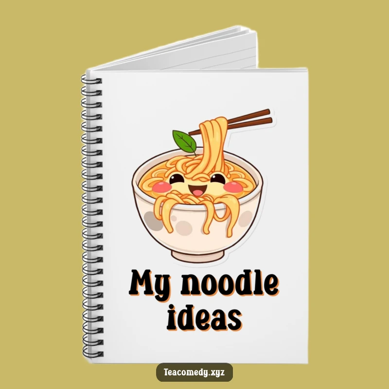 Funny Ramen Notebook - Bouncing Bowl Journal, Hilarious Foodie Stationery Gift