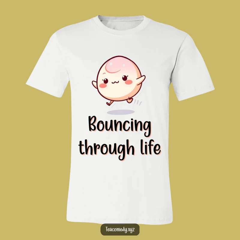 Funny Mochi Bouncer T-Shirt: Playful Character Tee for a Cheerful Wardrobe