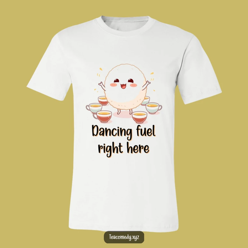 Funny Dancing Rice Ball T-Shirt: Unique Graphic Tee for a Happy Vibe