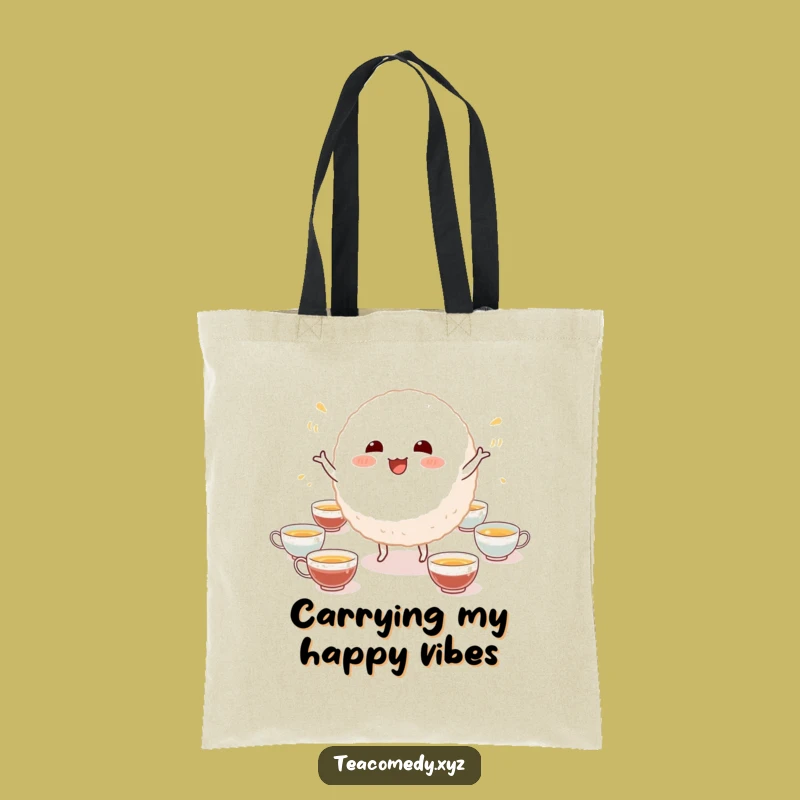 Funny Dancing Rice Ball Tote Bag: Carry Your Laughs in Style