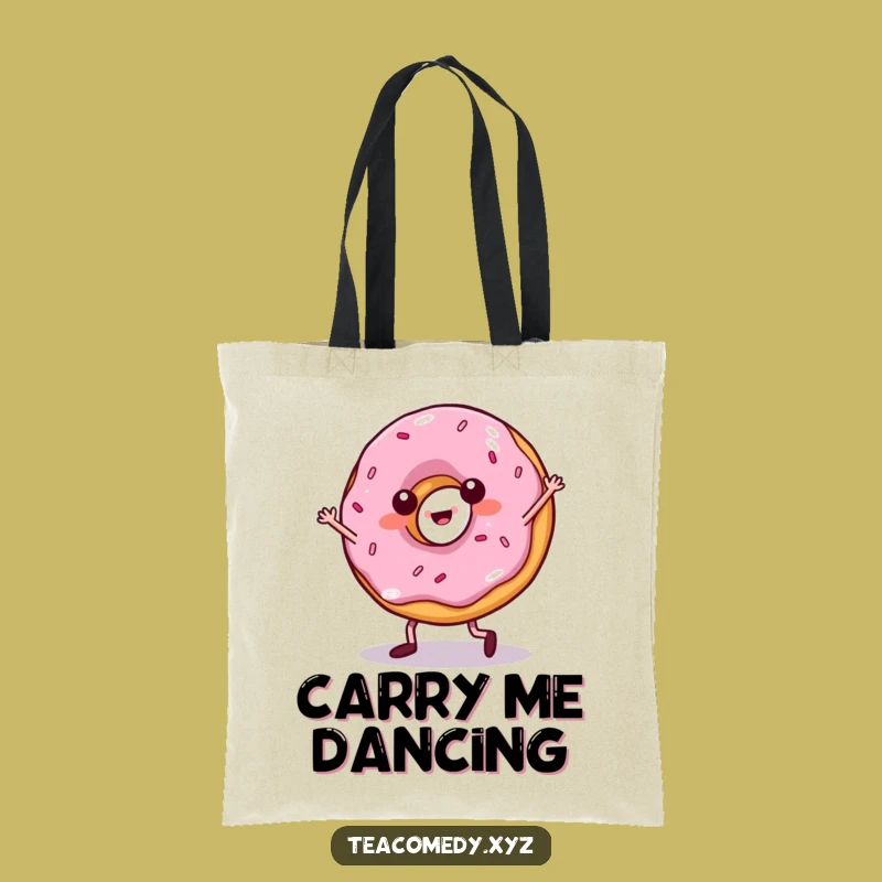 Funny Donut Salsa Dancer Tote Bag: Carry Your Grooves, A Hilarious Shopping Companion